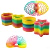 YANGWEN Rainbow Spiral Springs, 4 Pieces Magic Slinky Rainbow, Ideal