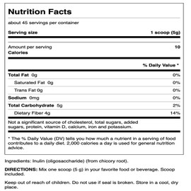 Swanson Inulin - Prebiotic Soluble Fiber Powder Promoting Digestive Health - Naturally Occurring FOS from Chicory Root Supporting Overall Gut Performance - (8 oz Each) (3 Pack)