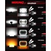 Unbranded Pair 5x7'' 7x6 LED Headlight DRL For International 9900i