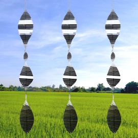 9 Piece Bird Deterrent Discs Set, Double-Sided Stainless Steel Bird Deterrent, Reflective Bird Spinner, Bird Windgear for Outdoor Garden Decoration, Keeps Birds from Farm