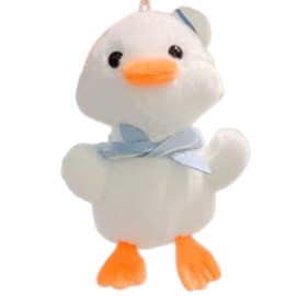 Amily Duck Sailor, Matching Keychain, Fluffy, Cute, Teddy Bear, Stylish, Plush Toy, Gift, Strap, Keyring, white