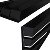2PCS Rear Side Window Louver Gloss Black Sporty Look Scratch
