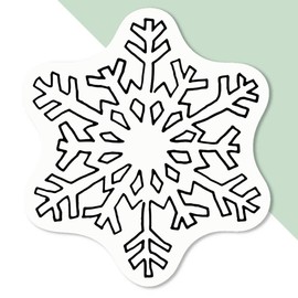 4 x Small 50mm 'Pretty Snowflake' Permanent Sticker Decals for Cars/Windows/Bins/Walls etc (DW00016589)