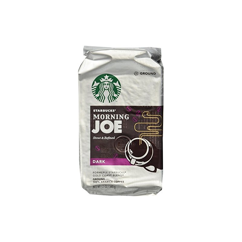 Starbucks Ground Coffee, Morning Joe, Dark Roast Coffee, Notes of