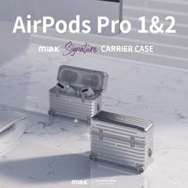 miak AirPods Pro (2nd Generation/1st Generation) Case Cover Carrying Case [Hard Case, Speaker Hole, LED Display Support]