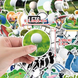 50 PCS Stickers for Golf Sport,Golf Stickers,Teens Boys and Girls Sticker Pack Vinyl Skateboard Guitar Door Laptop Luggage Car Bike Water Bottle Birthday Party Supplies Stickers