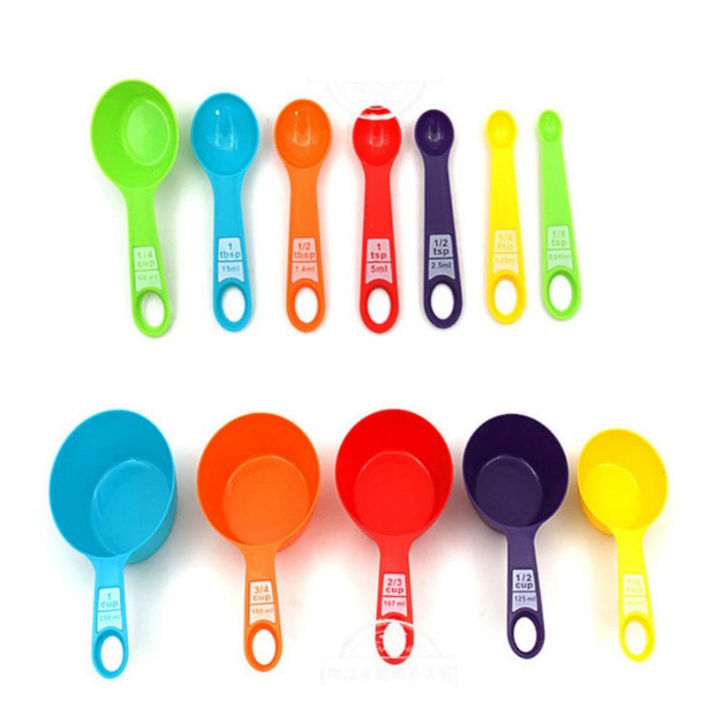 Measuring Cup Spoon Set, Nesting Measuring Cup Set, 12-Piece Colourful