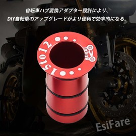 EsiFare Bicycle Hub Adapter 15mm to 12mm Through Axle Bicycle Hub Conversion Seat Adapter Bike Front Hub Shaft Conversion Seat Adapter Aluminum Alloy Bike Hub Front Tube Shaft Conversion Seat Adapter