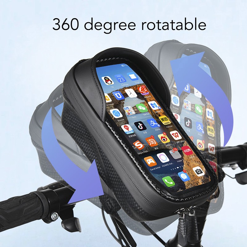 Bike Front Frame Bag Waterproof Shock Absorbing Touch Screen Phone