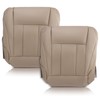 AUTOKAY Driver & Passenger Bottom Seat Cover Oak Tan Fits