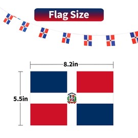 Dominica Flags Dominican Republic Small String Flag Banner Mini National Country World Flags Pennant Banners For Party Events Classroom Garden Olympics Festival Grand Opening Bar Sports Clubs Celebrat