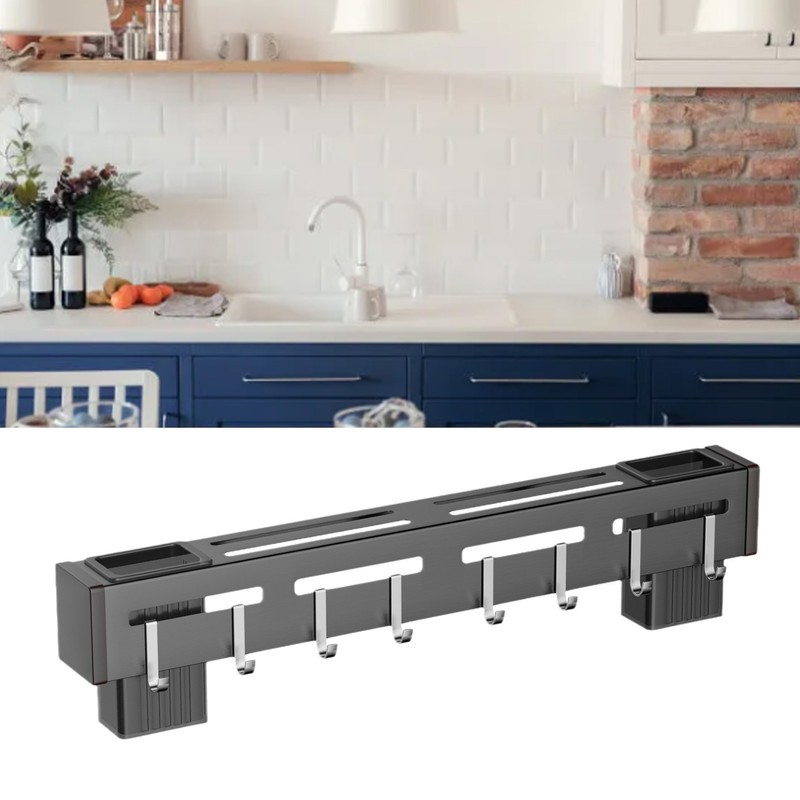 Wall Mounted Knives Holder Hanging Multi Functional Stainless Steel No