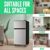 WANAI Mini Fridge with Freezer, 3.5 cubic feet 2- Doors