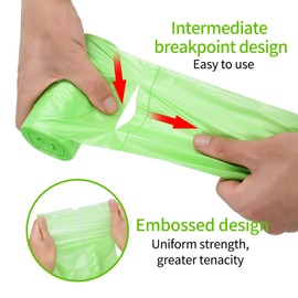 5.2 Gallon Biodegradable Trash Bags (THICKENED) | Eco Friendly, Unscented, 20L Strong Multipurpose Waste Bags for Bathroom Bedroom Office Kitchen, 160 Count | Compostable Garbage Bag by EnvoWise