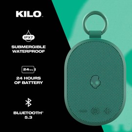 Skullcandy Kilo Wireless Bluetooth Speaker - IPX7 Waterproof Mini Bluetooth Speaker with 24 Hour Battery, Downward Firing Passive Radiator, and True Wireless Pairing - Perfect for Outdoor