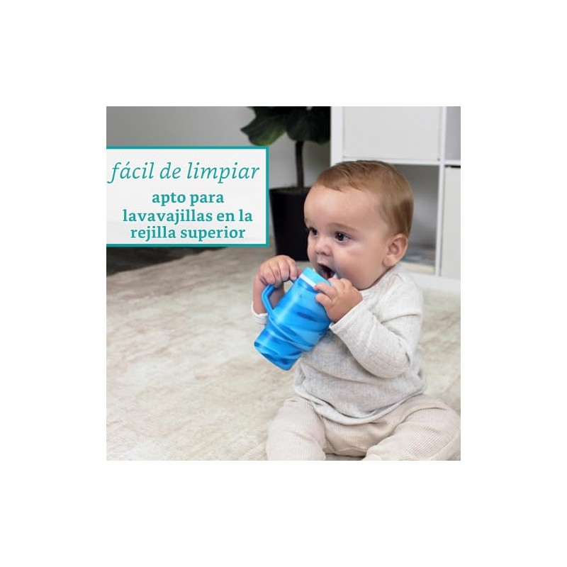 Infantino My 1st Tumbler, taza de silicona para beber con