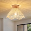 Zswanbei D12.5 Inch Boho Light Fixtures Flush Mount Mini Chandelier