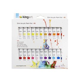 KINGART Studio Acrylic Paint, 12ml (.4oz), Set of 48 Colors