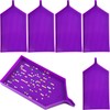 6pcs Large Purple Diamond Art Painting Trays, 6.3x3.1 Inch White