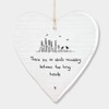 East of India Hanging Heart Gift Two Loving Hearts