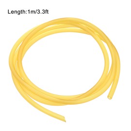 sourcing map Natural Latex Rubber Tubing 2mm ID 4mm OD 3.3ft Highly Elastic for Sports Exercise Fitness