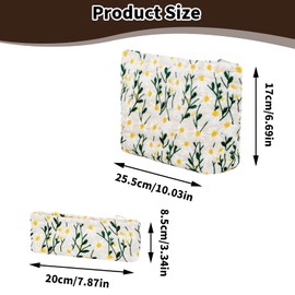 Kosmetiktasche Kulturtasche, 2 Stück Kulturtasche Make up Tasche Tragbar Reise Schminktasche Organizer mit Reißverschluss, Strickstickerei Kosmetiktaschenset für Damen Mädchen (Beige)