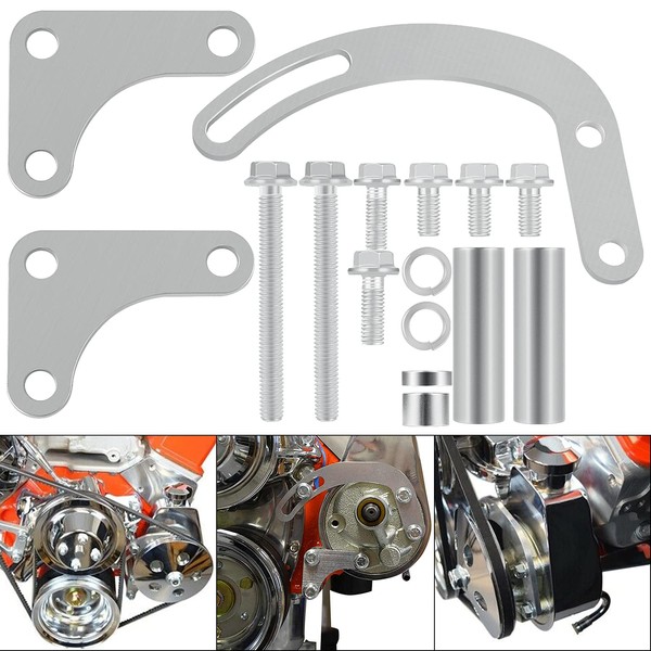 Power Steering Bracket kit fit for small block Chevy 350 with Long Water Pump, #551522