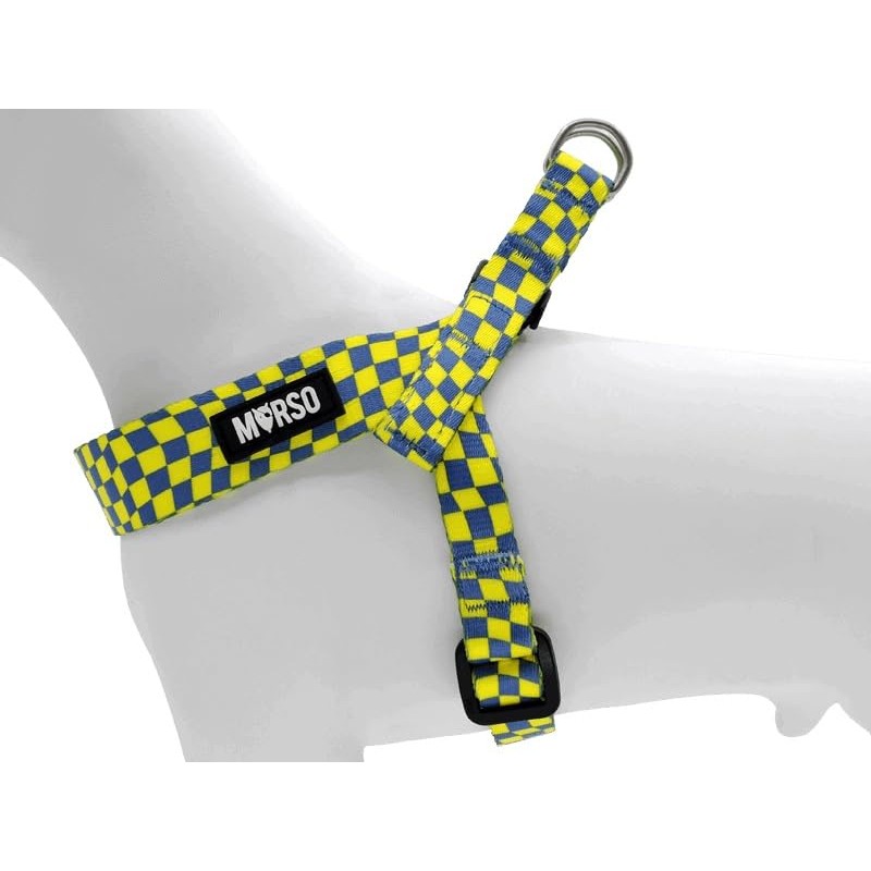 MORSO® MINI Adjustable Harness for Small Dogs, Yellow and Blue,