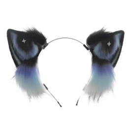 Faylay Women Fashion Cat Ear Headband Furry Cosplay Party Stylish Hairband Accessories (XKME)