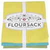 Now Designs Floursack Kitchen Dish Towels,Cotton, Chartreuse/Turquoise/Leaf 20 x 30in,