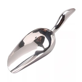 Ice Cube Scoop for Freezer Stainless Steel Ice Scoops Shovel for Ice Maker Coffee Bean Food Candy Flour Popcorn,6OZ Small Kitchen Utility Scoops with Good Grip Handle for Bar Outdoor Party