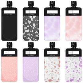 Reiseflaschen Set,8 Stück Nachfüllbare Leere Quetschbeutel,90ml Tragbare Reiseflüssigkeitsbeutel,Auslaufsichere Kosmetiklotion-Beutel,für Toilettenartikel für Shampoo,Spülung,Duschgel