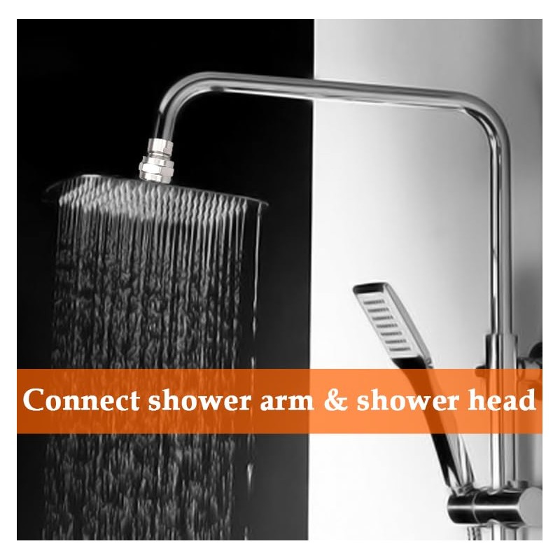 Shower Head Swivel Ball Adapter, ZESE 1PCS Adjustable Universal Shower