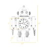 Betus Non-ticking Robot Alarm Clock Stainless Metal - Wake-up Clock