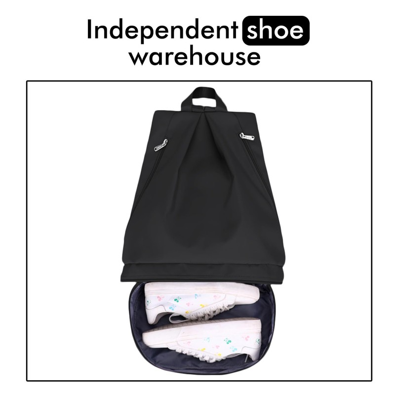 Drawstring Backpack Waterproof with Mesh PocketsString Bag Sackpack Nylon Gym