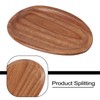 Captivating Wooden Snack Dessert Plate Irregular Oval Design Round Wooden