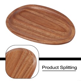 Captivating Wooden Snack Dessert Plate Irregular Oval Design Round Wooden Serving Platter (44 x 27.4 cm)