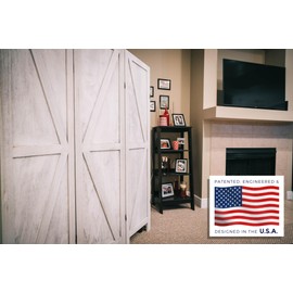 Premium Home Room Divider: Room dividers and Folding Privacy Screens, Privacy Screen, Partition Wall dividers for Rooms, Room Separator, Temporary Wall, Folding Screen, Rustic Barnwood (White)