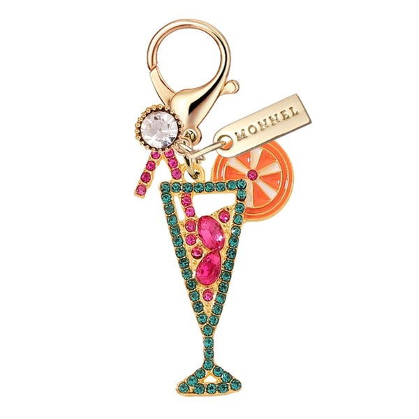 MONNEL MC418 Little Crystal Lady Cocktail Lobster Clasp Charm for