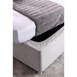 Belledorm 19" Extra Deep Base Wrap Valance Sheet - Transforms a drab looking bed base divan - Luxury Faux Suede (Cloud, Single)