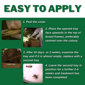 Vita Bee Health Apiguard – Natural Varroa Mite Treatment for Honey Bee Hives – 10 x 50g Thymol Gel Trays – Easy Application, Beekeeper-Trusted, Bee-Friendly, Plant-Based Protection