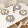 Homaxy Round Faux Leather Placemats and Coasters, Washable Dual-Side Table