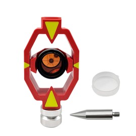 JIEYUEXIN Copper-Coated Surveying Prism with Tip Point & Adapter, Mini Prism for Total Station Surveying Prism Constant -30mm Offset