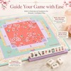 Gueiddi Premium Pink Floral Mahjong Mat 33"x33" , Smooth Glide