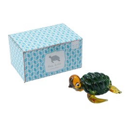CGB Giftware Glass Turtle Ornament | Green | Gift Boxed | Collectable | Decorative | Home Accessory | Artisan | Gift | Glass Animals GB05974