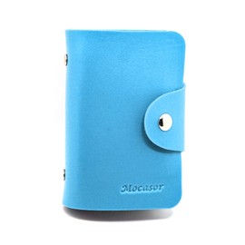 Mocasor Credit Card Holder for Women Men Bank Card Case (Blue)