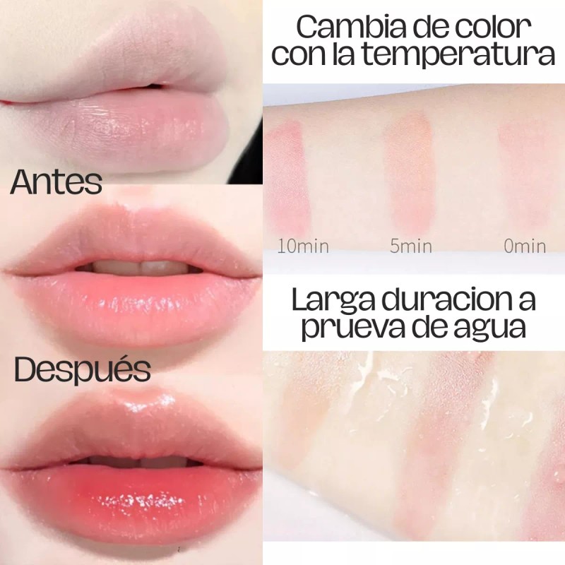 Universo en Linea 2 Pzs Labial 24k Cambia Color Con