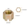 sourcing map 2Pcs M14x2mm Hexagon Slotted Nut, Grade 10 Carbon