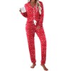 Ekouaer Pajamas Set Long Sleeve Sleepwear Womens Button Down Nightwear