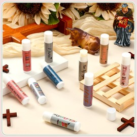 Dansib Dansib 50 Pack Christian Religious Gifts Bulk Lip Balms for Women Men Religious Church Party Favors Bulk Bible Verse Lip Balm with Scripture Inspirational Gifts for Coworkers Staff Employee(Morandi)